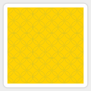 yellow green geometric pattern Sticker